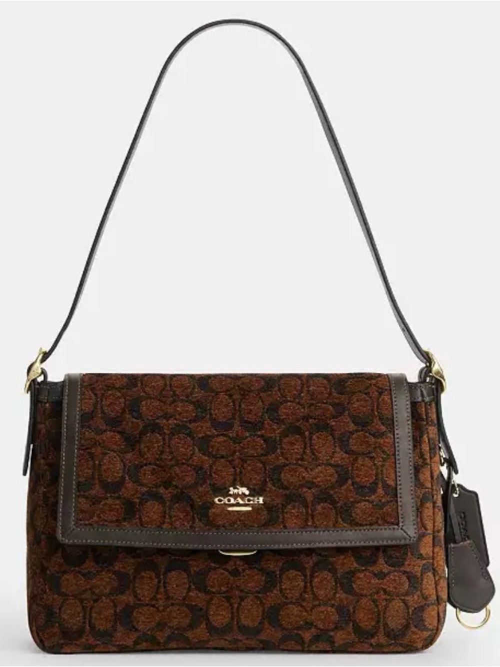 COACH Truffle Medium Etta Bag with gold hardware.  Brand New!